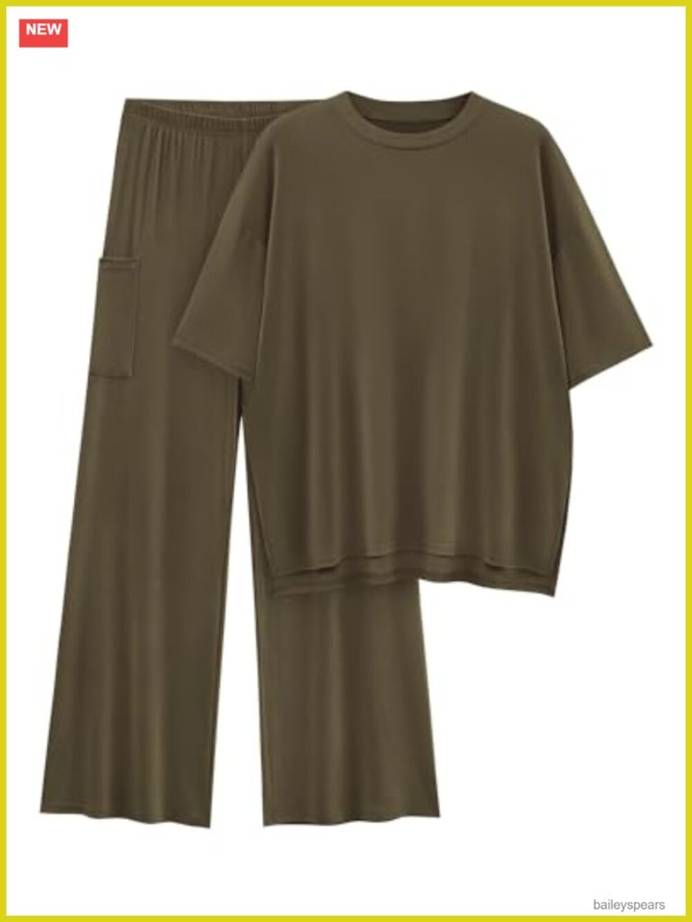 KIRUNDO Women 2 Piece Lounge Set Short Sleeve Wide Leg Pants Pockets